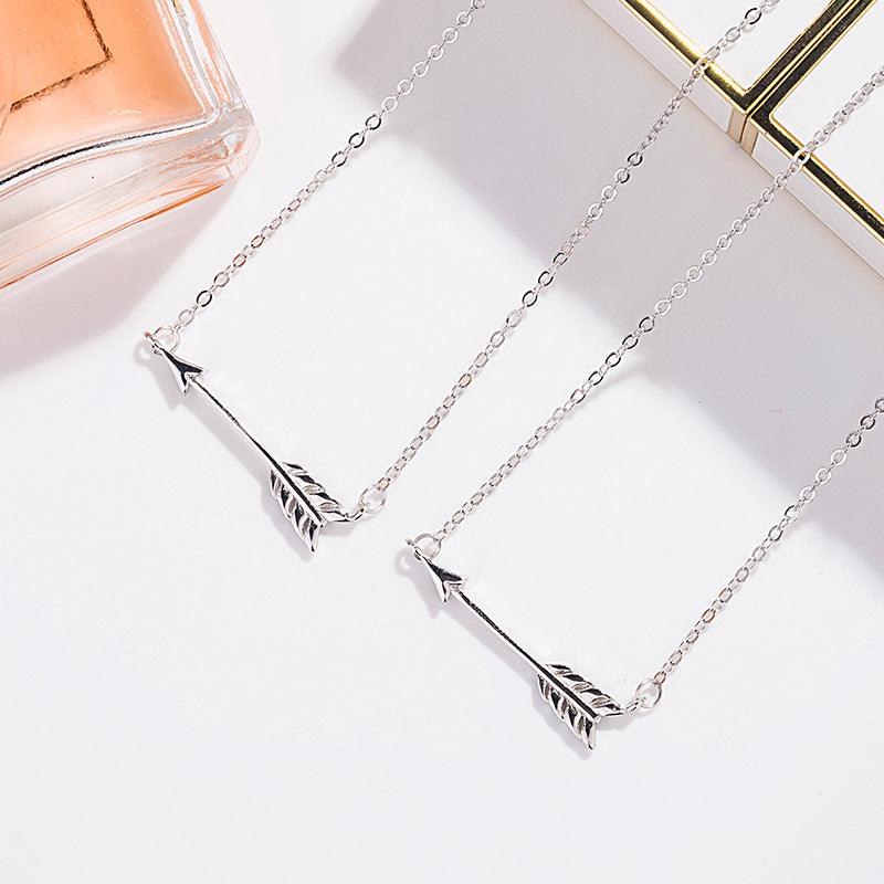 Cupid's Arrow Sterling Silver Necklace - Ericjewelry - ericjewelry - Silver Necklace - Cupid's Arrow, Necklace, Silver, White Gold - Ericjewelry -