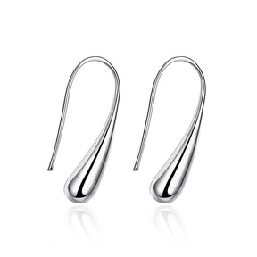 Water Drop Minimalist Earrings in Sterling Silver - Ericjewelry - ericjewelry - Silver Earrings - Earring, Silver, Water Drop - Ericjewelry -