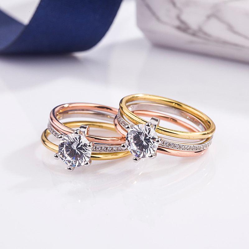 2ct Moissanite Diamond Stackable Sterling Silver Ring - Ericjewelry - ericjewelry - Silver Rings - Moissanite Diamond, RINGS, Round shape, Silver, Size, Stackable - Ericjewelry -
