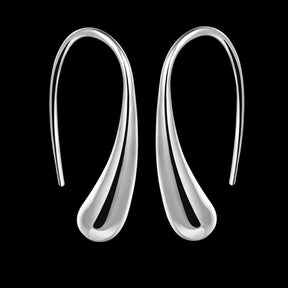 Water Drop Minimalist Earrings in Sterling Silver - Ericjewelry - ericjewelry - Silver Earrings - Earring, Silver, Water Drop - Ericjewelry -