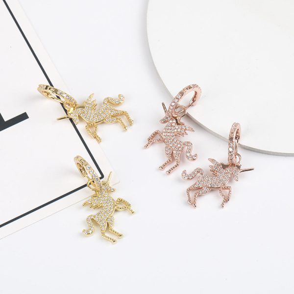 Sterling Silver Unicorn Earrings - Ericjewelry - ericjewelry - Silver Earrings - Earring, Rose Gold, Silver, Unicorns, White Gold, Yellow Gold - Ericjewelry -