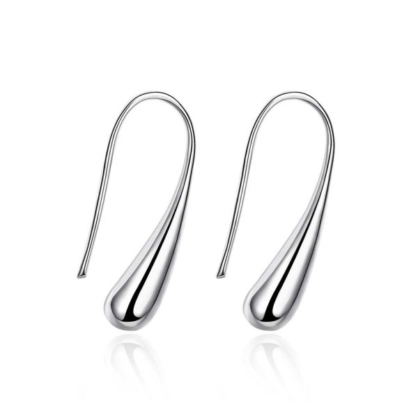 Water Drop Minimalist Earrings in Sterling Silver - Ericjewelry - ericjewelry - Silver Earrings - Earring, Silver, Water Drop - Ericjewelry -