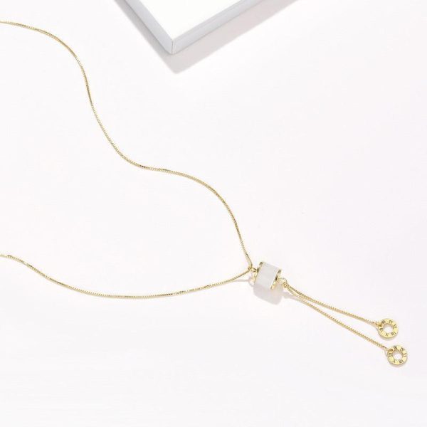 Ceramic Sterling Silver Necklace - Ericjewelry - ericjewelry - Silver Necklace - Ceramic, Necklace, Rose Gold, Silver, White Gold, Yellow Gold - Ericjewelry -