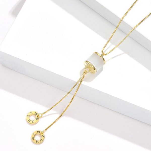 Ceramic Sterling Silver Necklace - Ericjewelry - ericjewelry - Silver Necklace - Ceramic, Necklace, Rose Gold, Silver, White Gold, Yellow Gold - Ericjewelry -