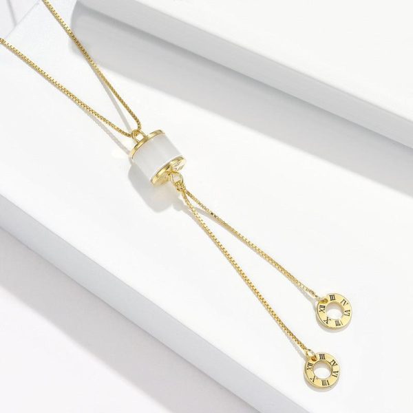 Ceramic Sterling Silver Necklace - Ericjewelry - ericjewelry - Silver Necklace - Ceramic, Necklace, Rose Gold, Silver, White Gold, Yellow Gold - Ericjewelry -