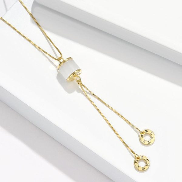 Ceramic Sterling Silver Necklace - Ericjewelry - ericjewelry - Silver Necklace - Ceramic, Necklace, Rose Gold, Silver, White Gold, Yellow Gold - Ericjewelry -