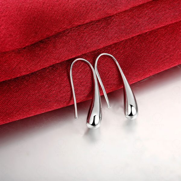 Water Drop Minimalist Earrings in Sterling Silver - Ericjewelry - ericjewelry - Silver Earrings - Earring, Silver, Water Drop - Ericjewelry -