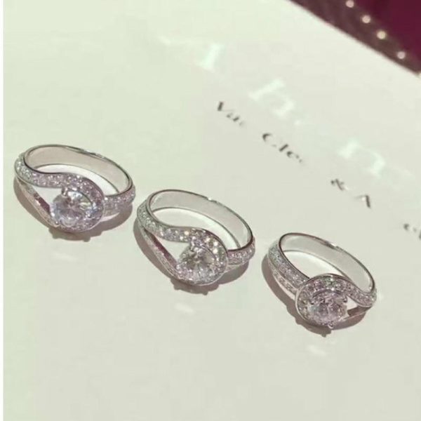 Button Moissanite Diamond Ring - Ericjewelry - ericjewelry - Silver Rings - Button, Moissanite Diamond, RINGS, Round shape, Silver, Size - Ericjewelry -