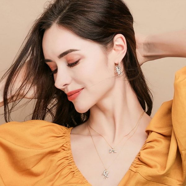 Sterling Silver Unicorn Earrings - Ericjewelry - ericjewelry - Silver Earrings - Earring, Rose Gold, Silver, Unicorns, White Gold, Yellow Gold - Ericjewelry -